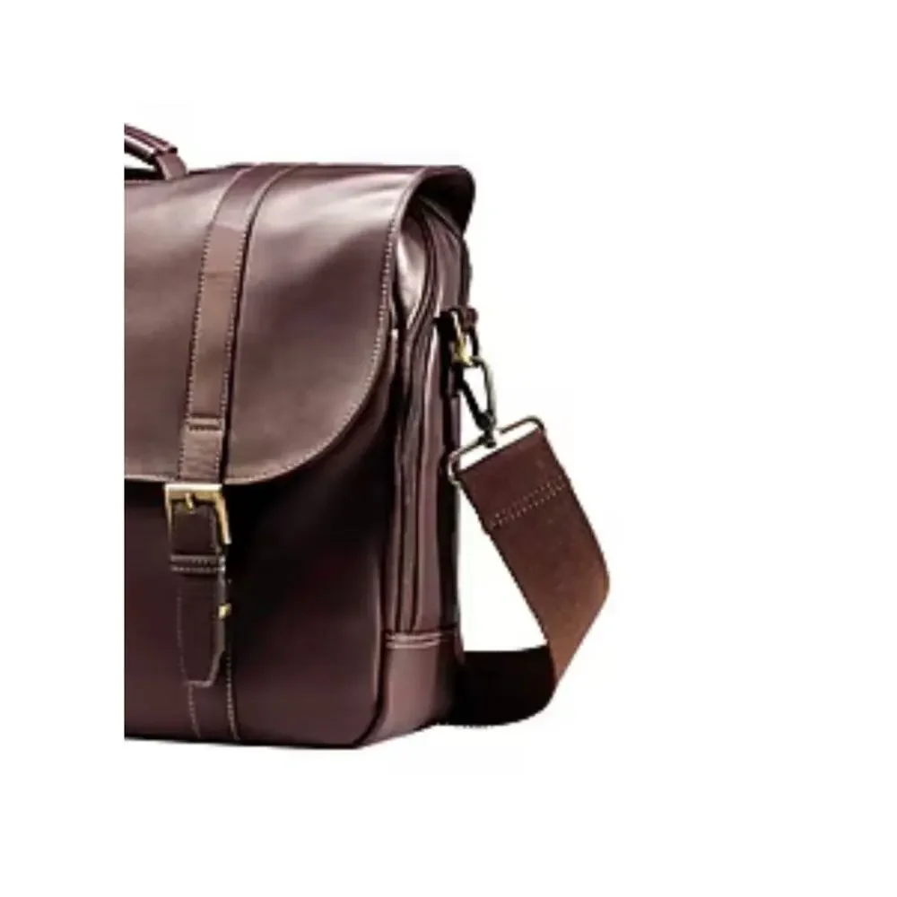Samsonite Colombian Leather Messenger Laptop Bag Brown Briefcase Shoulder Bag